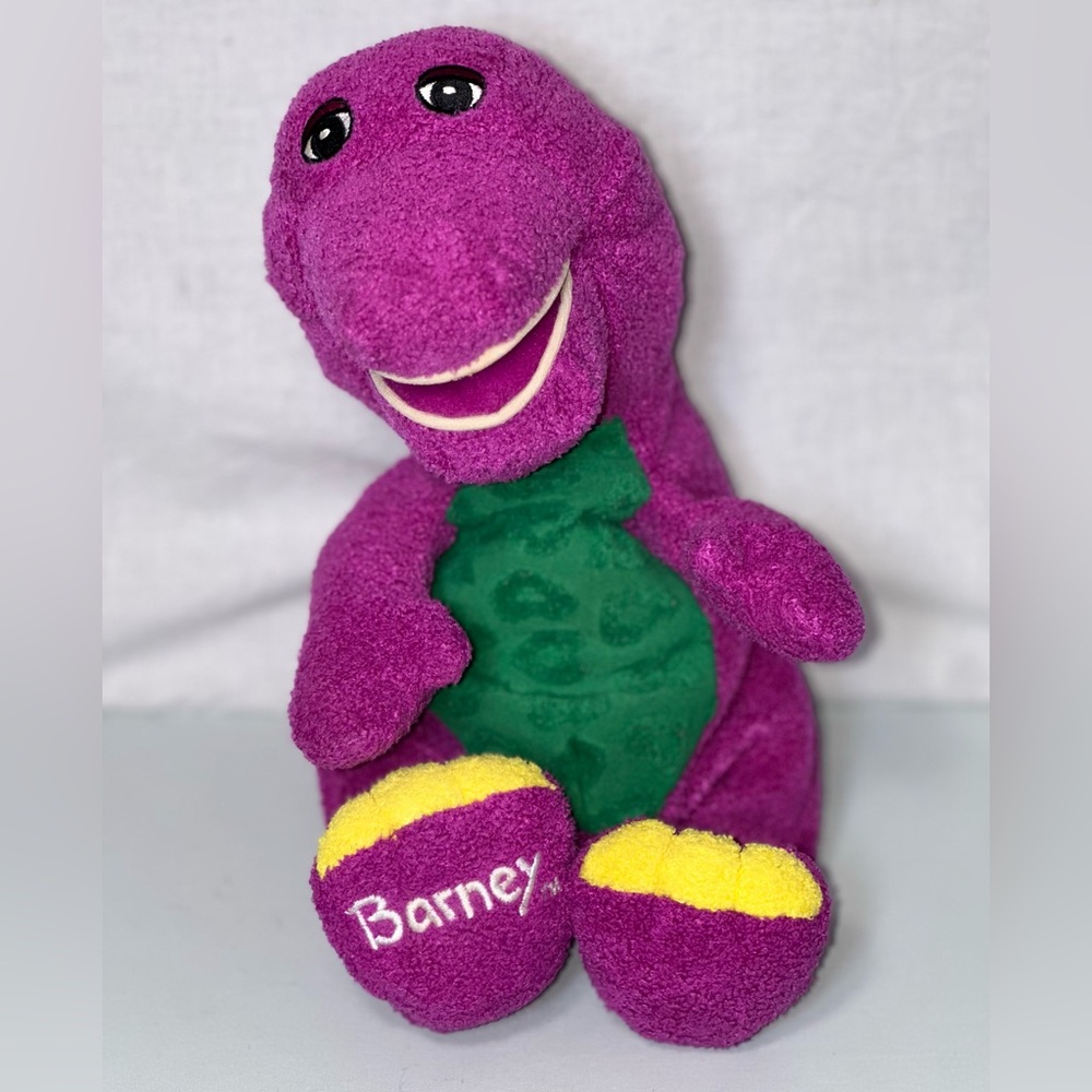 Vintage 1992 Barney Beanie Plush Made By Lyons & Golden‎ Bear Co